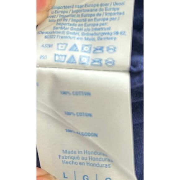 NWT Port & Company Women's Size Large Mommy of Mr. Onederful T-Shirt Blue - Picture 4 of 5